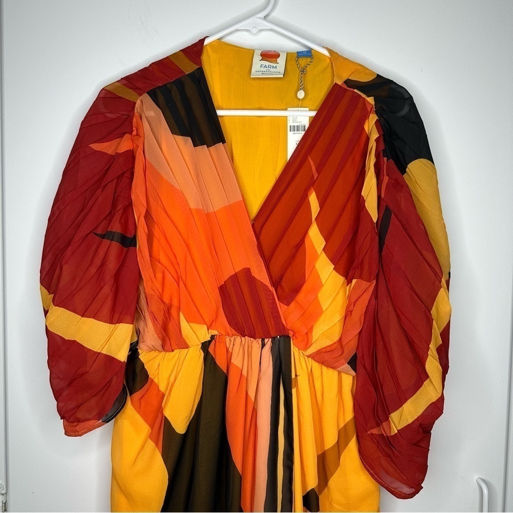 NWT Farm Rio Short-Sleeve Wrap-Front Maxi Dress Size XS - Picture 5 of 14